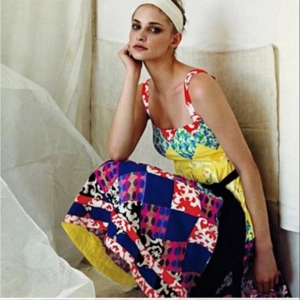 Anthropologie Maeve Spices & Jewels Quilted Patchwork Dress